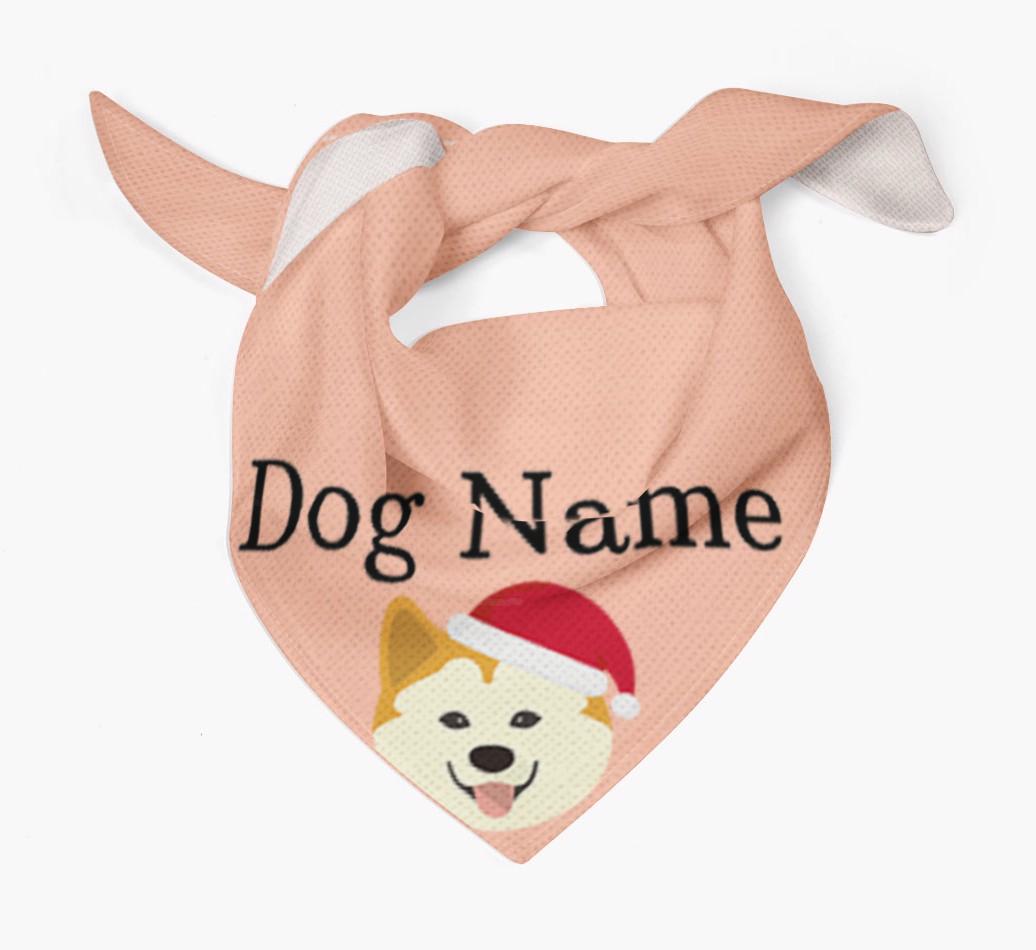 Peeking Christmas Icon: Personalized {breedFullName} Bandana