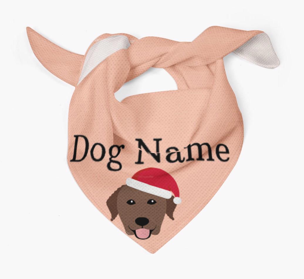Peeking Christmas Icon: Personalized {breedFullName} Bandana