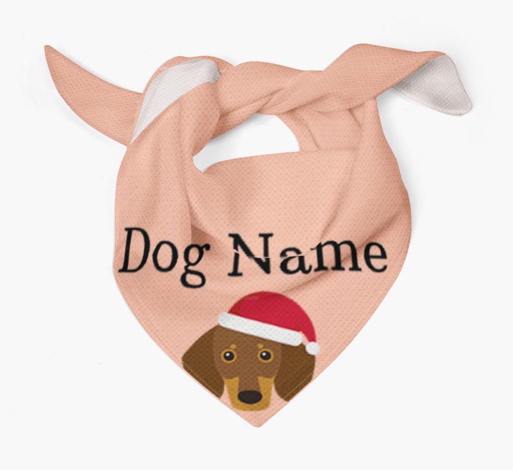 Peeking Christmas Icon: Personalized {breedFullName} Bandana