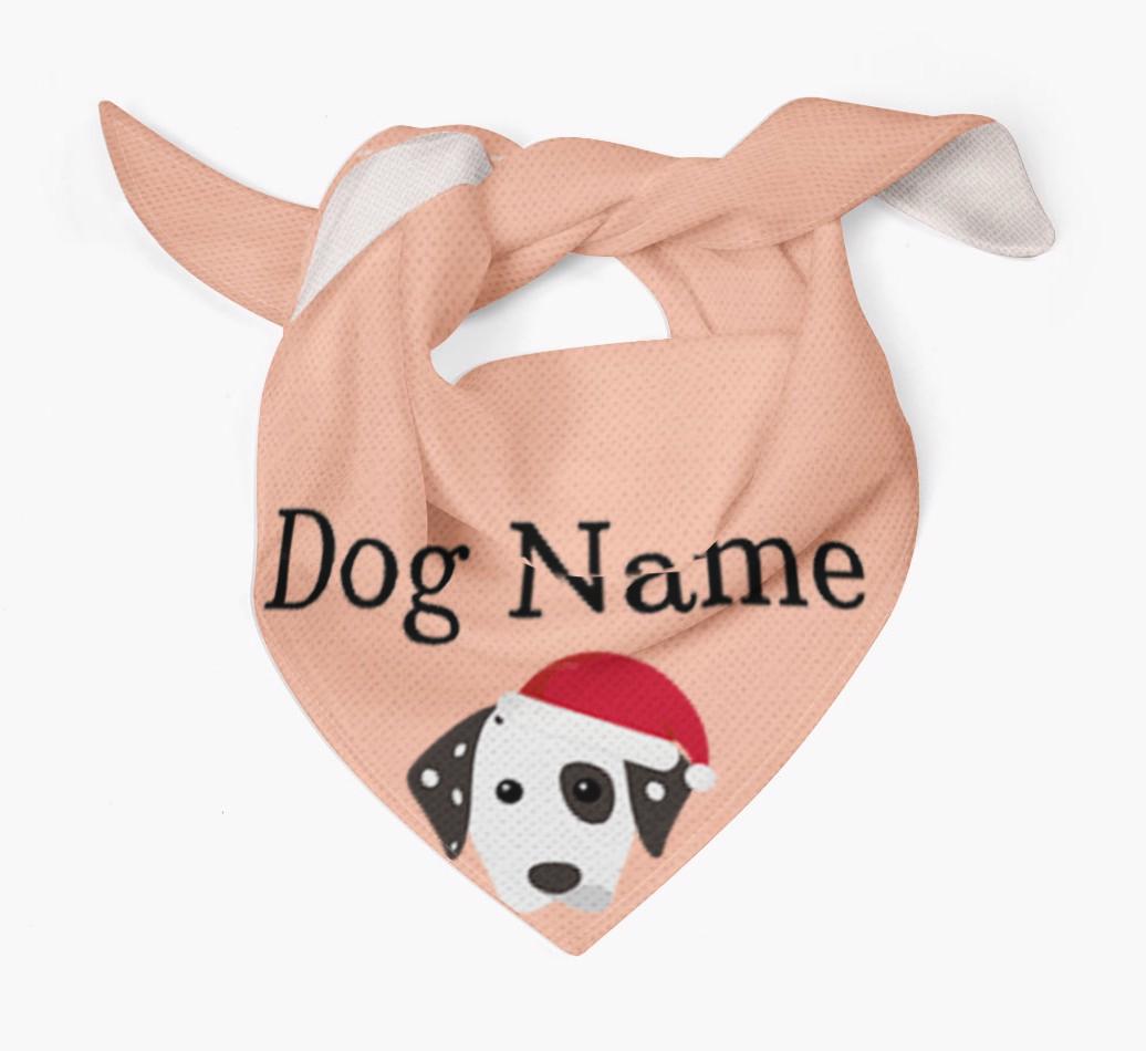 Peeking Christmas Icon: Personalized {breedFullName} Bandana