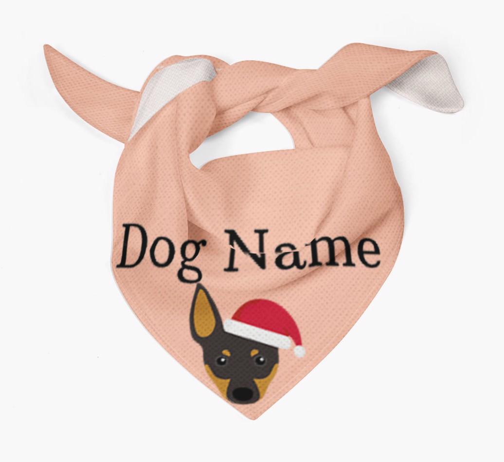 Peeking Christmas Icon: Personalized {breedFullName} Bandana