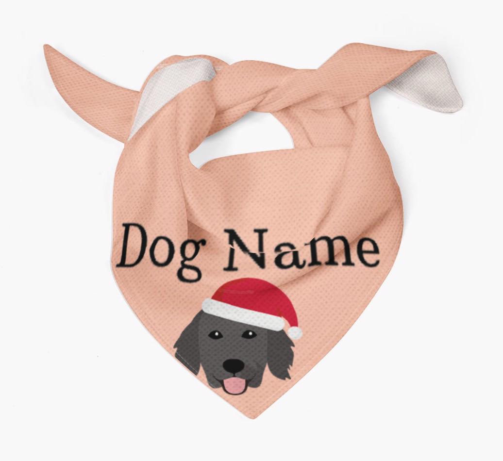 Peeking Christmas Icon: Personalized {breedFullName} Bandana