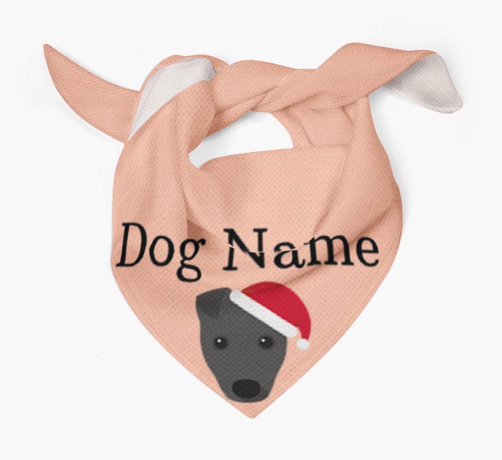 Peeking Christmas Icon: Personalized {breedFullName} Bandana