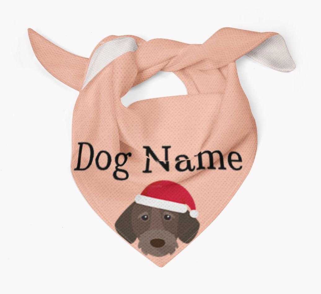 Peeking Christmas Icon: Personalized {breedFullName} Bandana