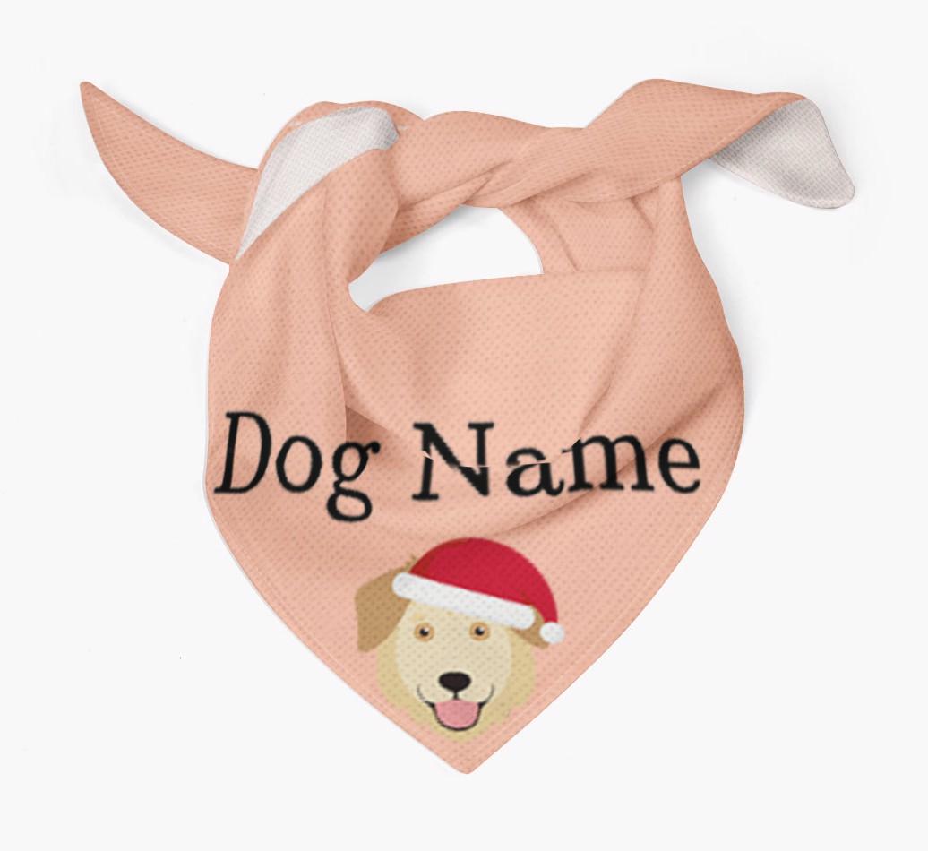 Peeking Christmas Icon: Personalized {breedFullName} Bandana