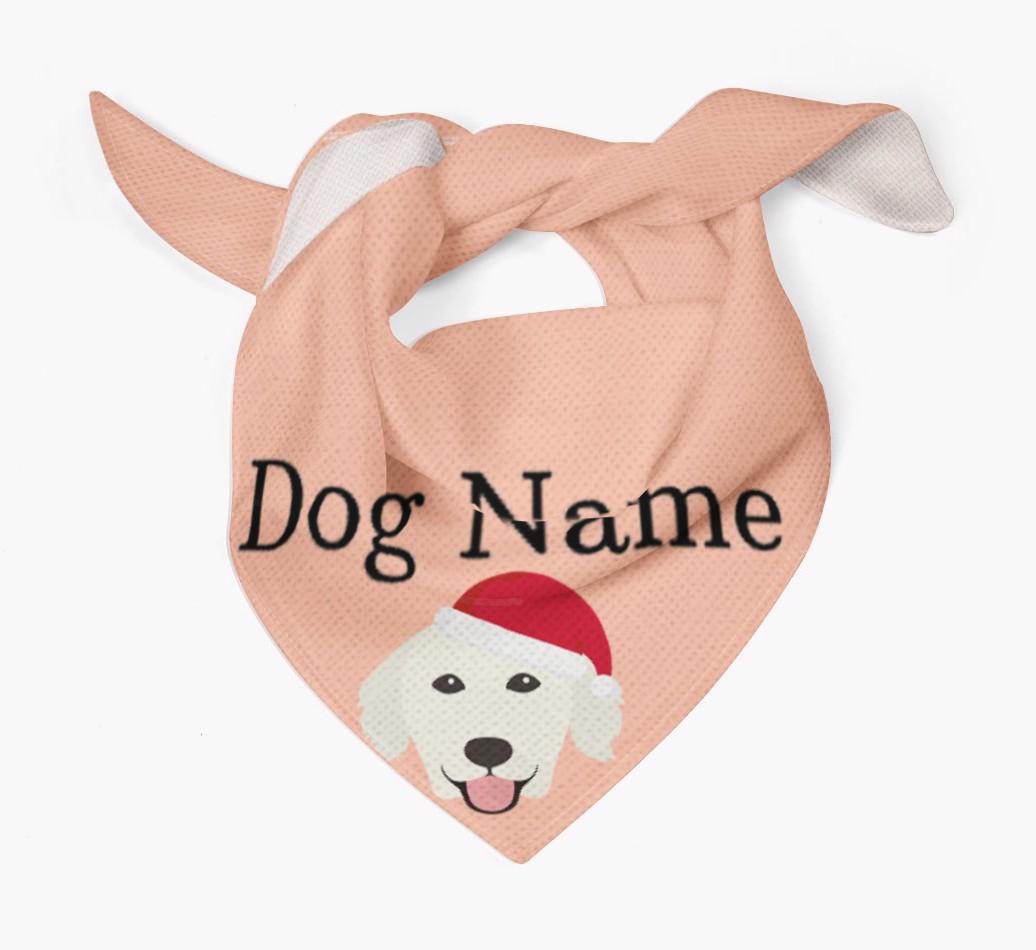 Peeking Christmas Icon: Personalised {breedFullName} Bandana