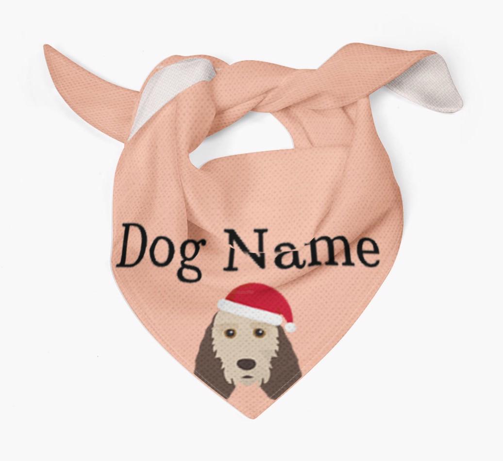 Peeking Christmas Icon: Personalized {breedFullName} Bandana
