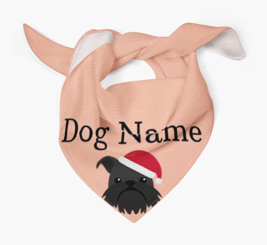 Peeking Christmas Icon: Personalized {breedFullName} Bandana