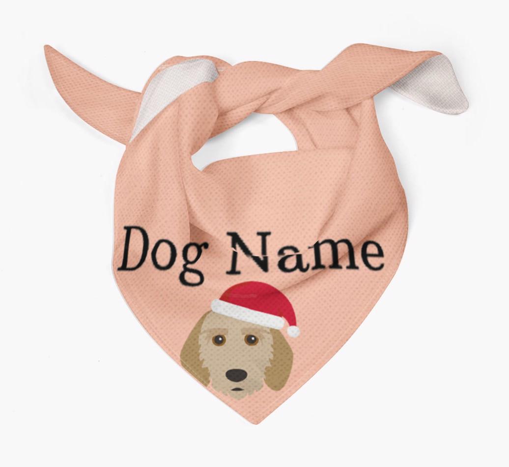 Peeking Christmas Icon: Personalized {breedFullName} Bandana