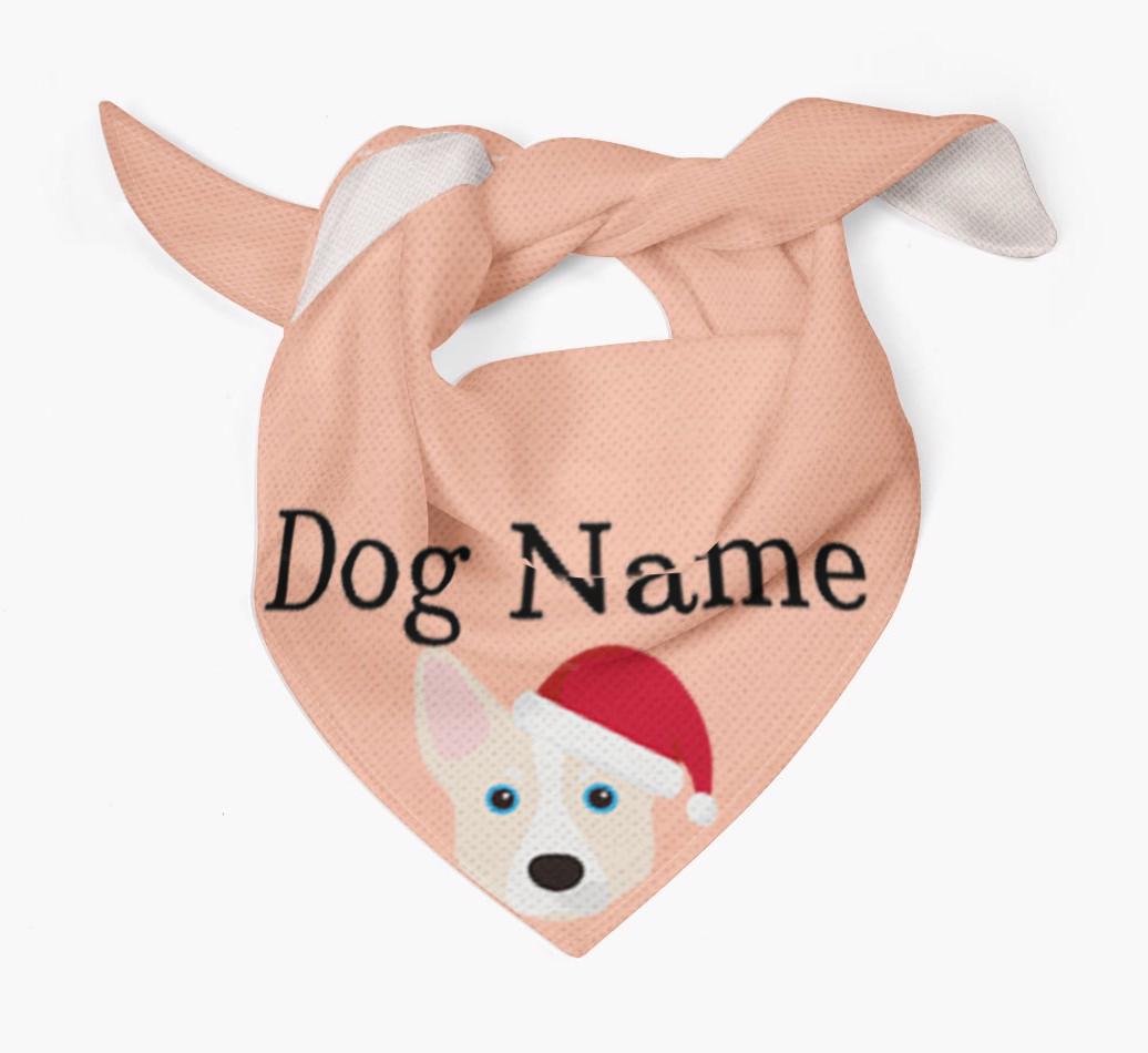 Peeking Christmas Icon: Personalized {breedFullName} Bandana