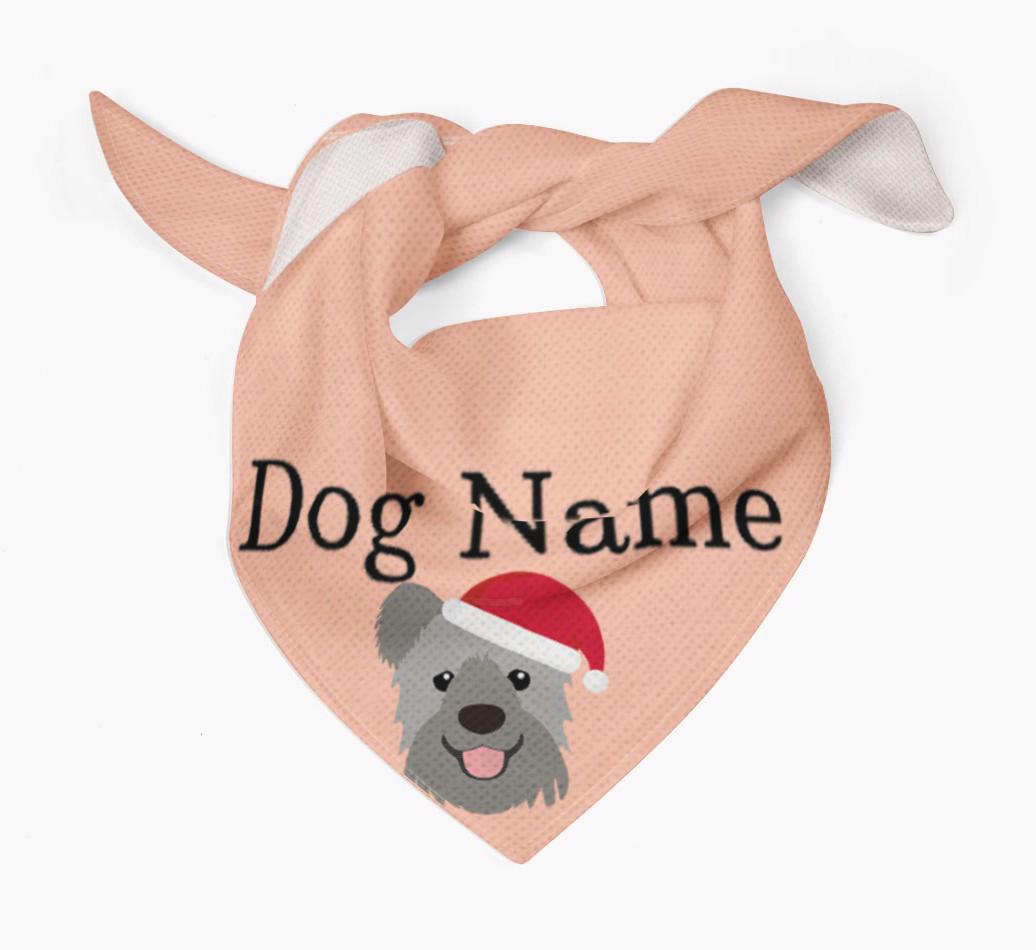 Peeking Christmas Icon: Personalized {breedFullName} Bandana