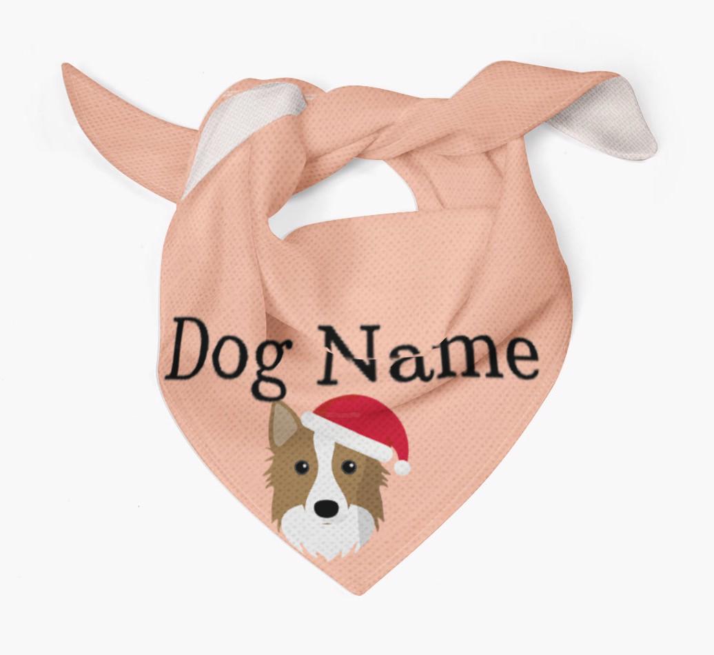 Peeking Christmas Icon: Personalized {breedFullName} Bandana