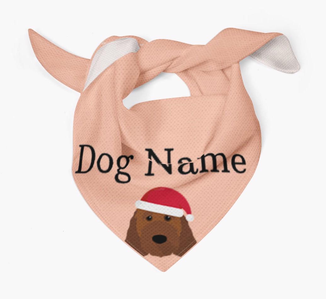 Peeking Christmas Icon: Personalized {breedFullName} Bandana