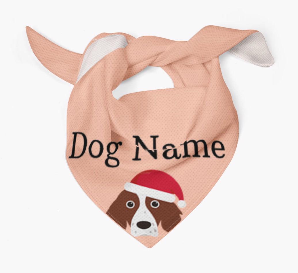 Peeking Christmas Icon: Personalized {breedFullName} Bandana