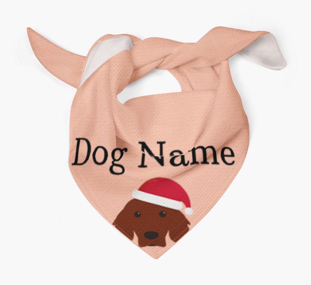 Peeking Christmas Icon: Personalized {breedFullName} Bandana
