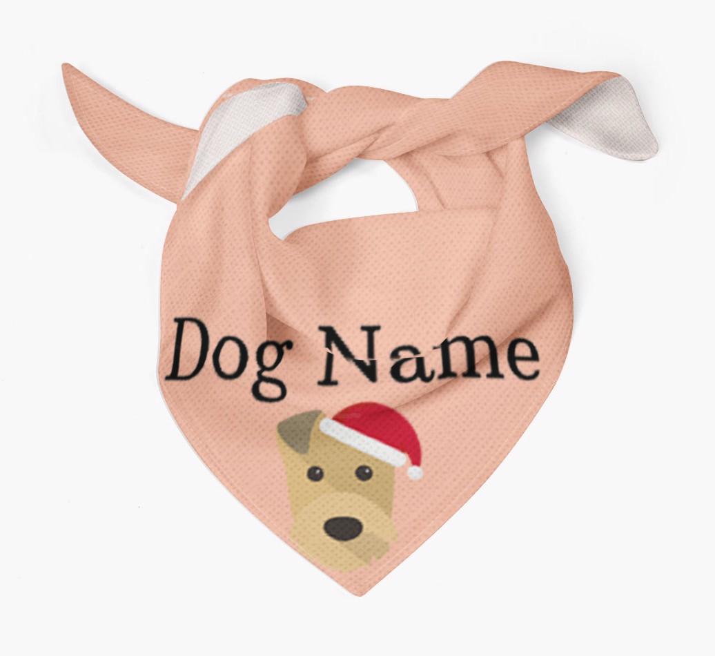 Peeking Christmas Icon: Personalized {breedFullName} Bandana