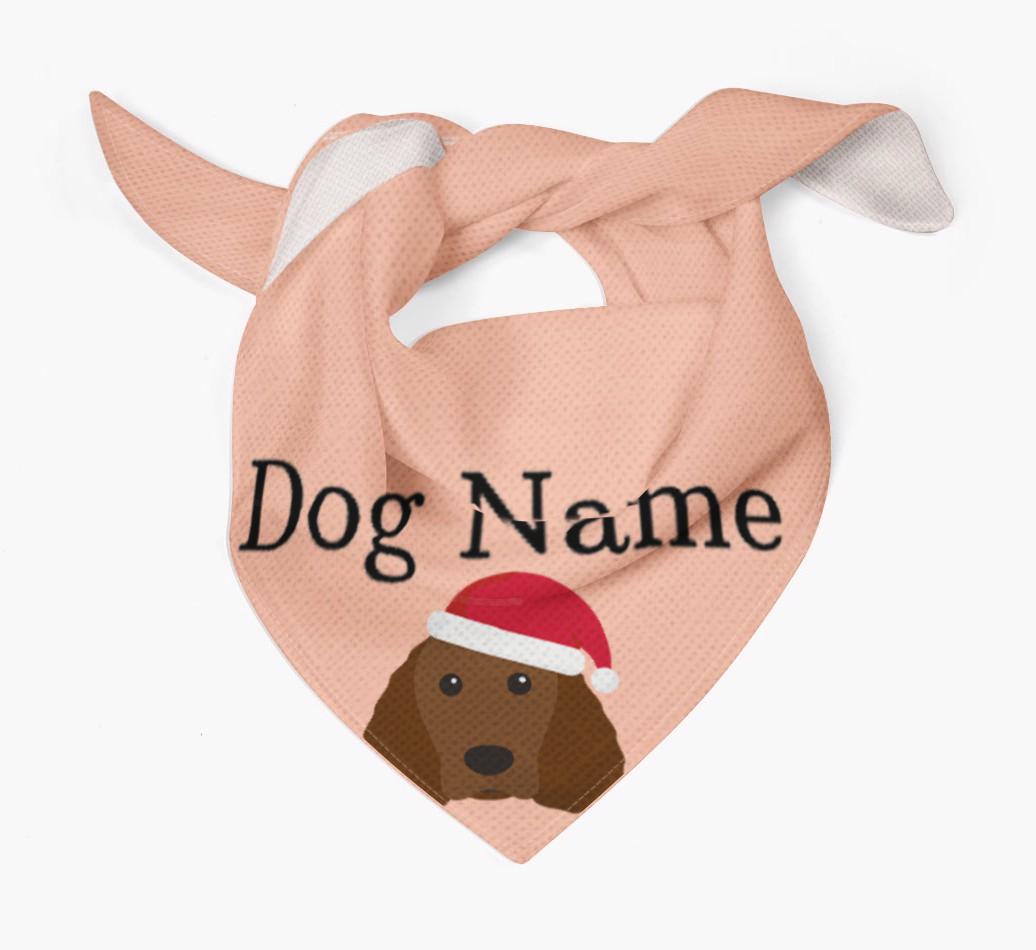 Peeking Christmas Icon: Personalized {breedFullName} Bandana