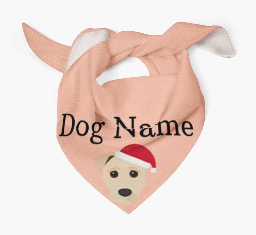 Peeking Christmas Icon: Personalized {breedFullName} Bandana