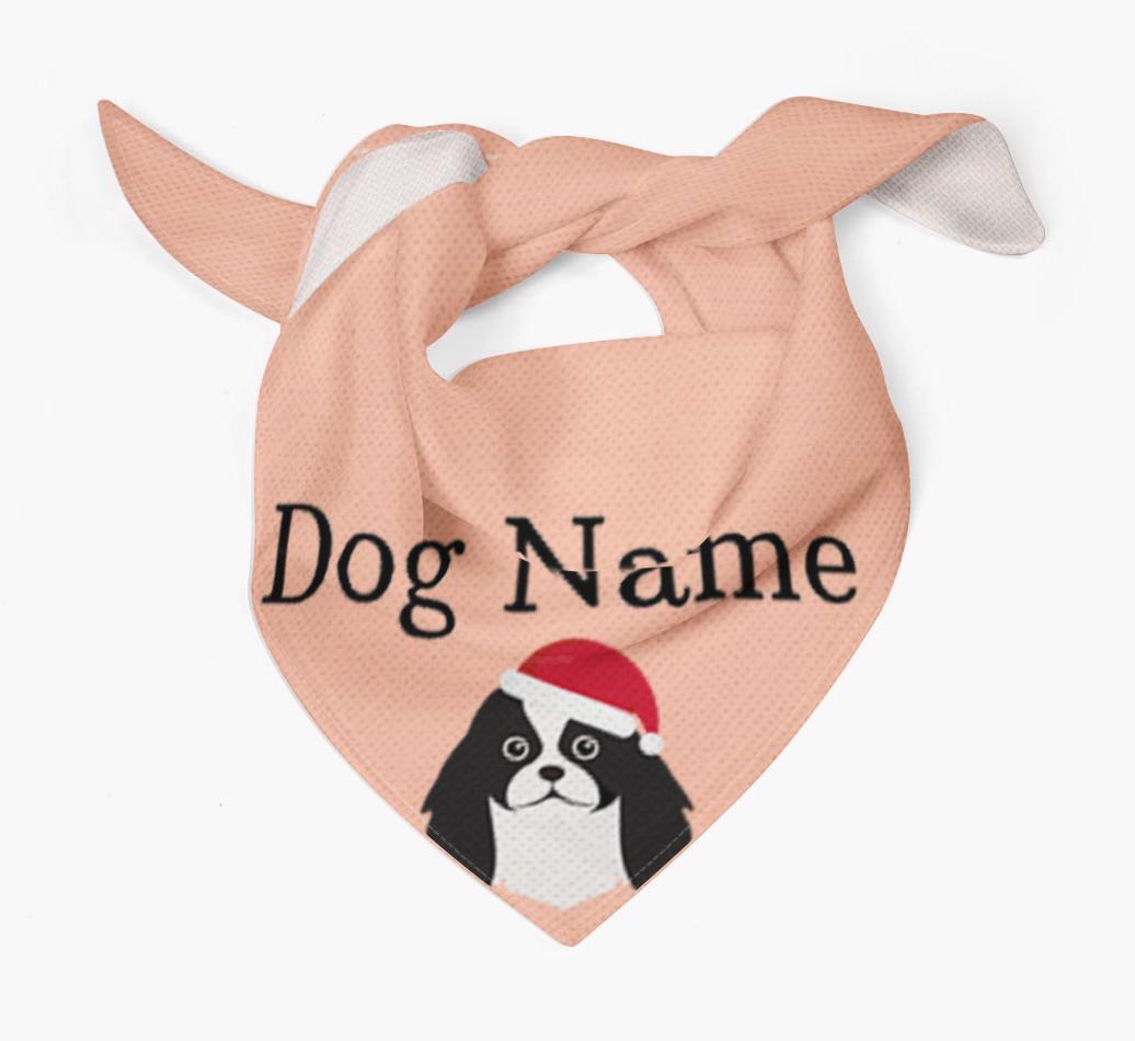 Peeking Christmas Icon: Personalized {breedFullName} Bandana