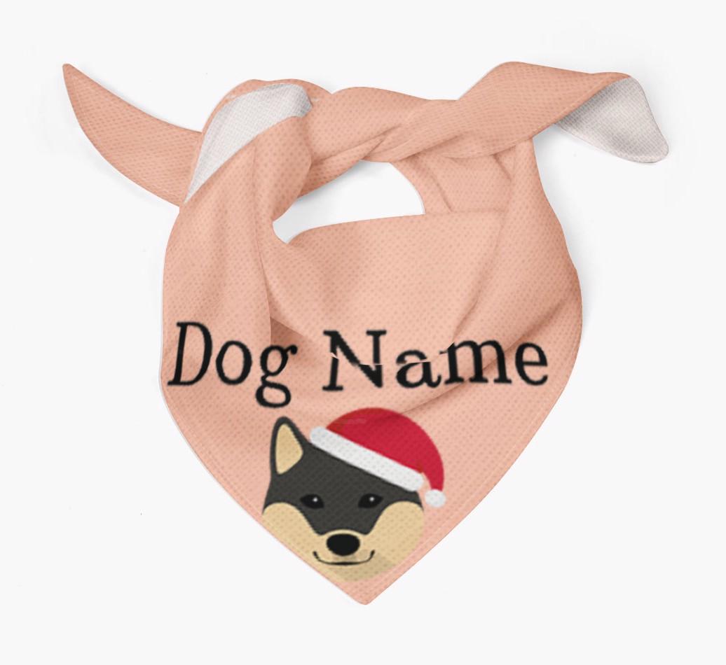Peeking Christmas Icon: Personalized {breedFullName} Bandana