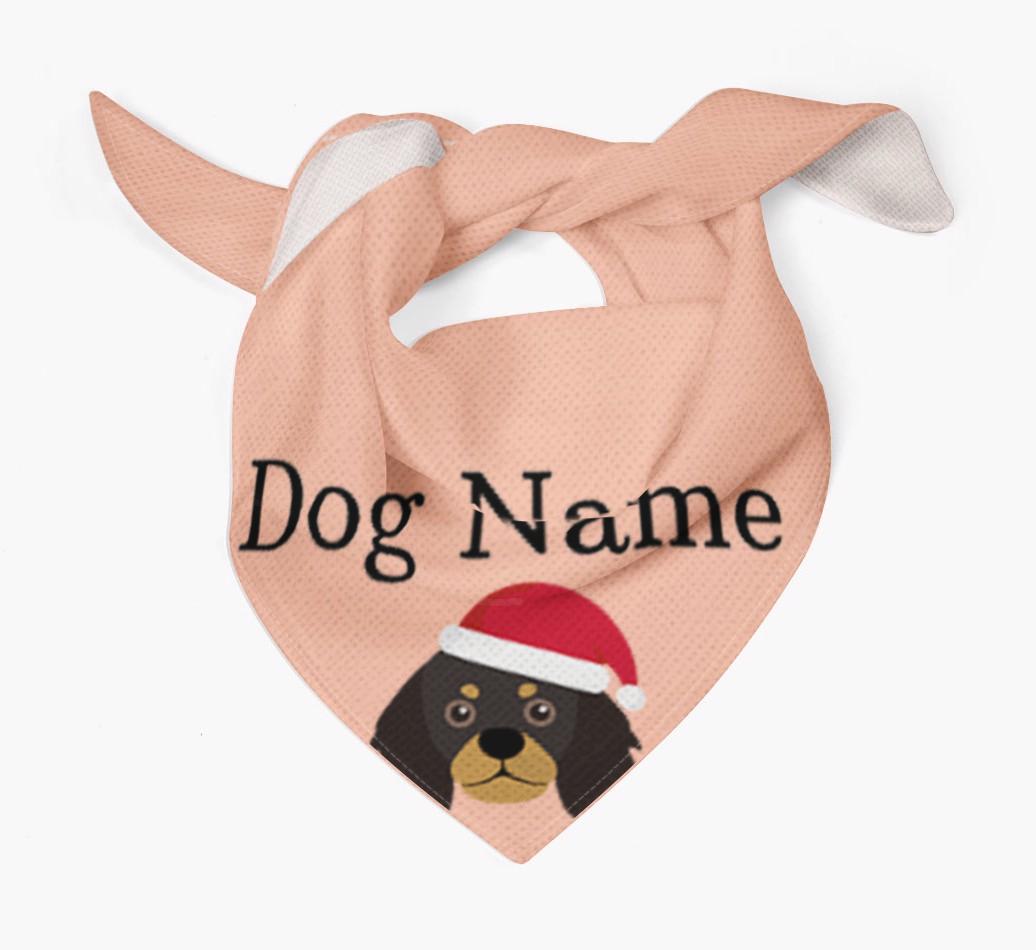 Peeking Christmas Icon: Personalized {breedFullName} Bandana
