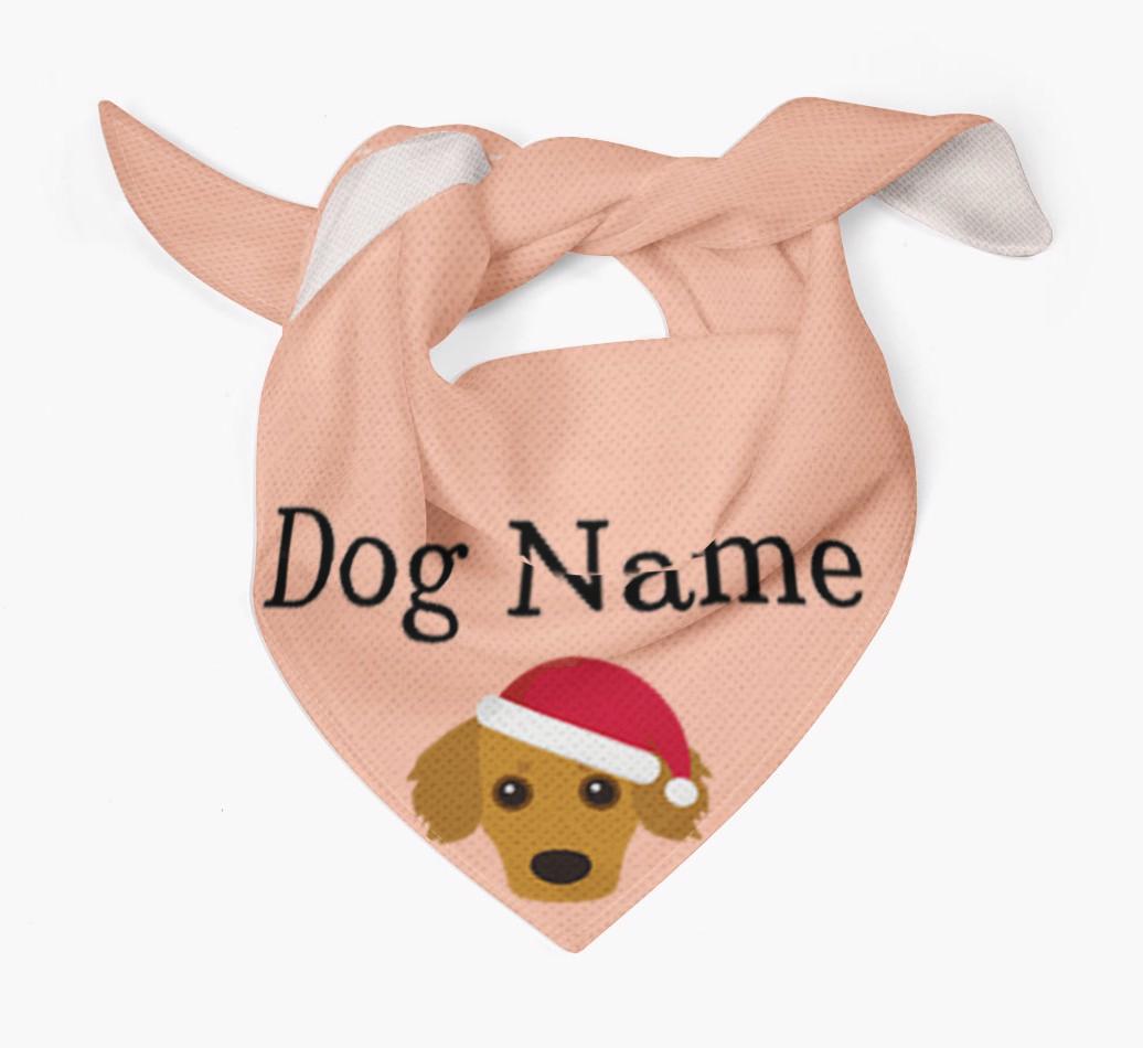 Peeking Christmas Icon: Personalized {breedFullName} Bandana