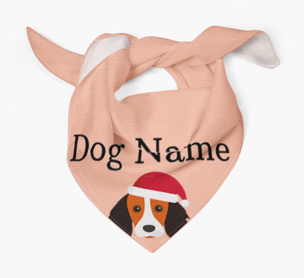 Peeking Christmas Icon: Personalized {breedFullName} Bandana
