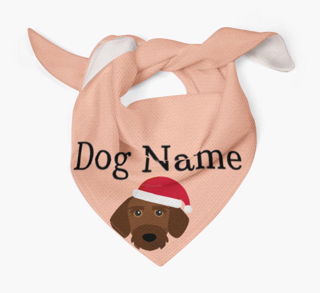 Peeking Christmas Icon: Personalized {breedFullName} Bandana