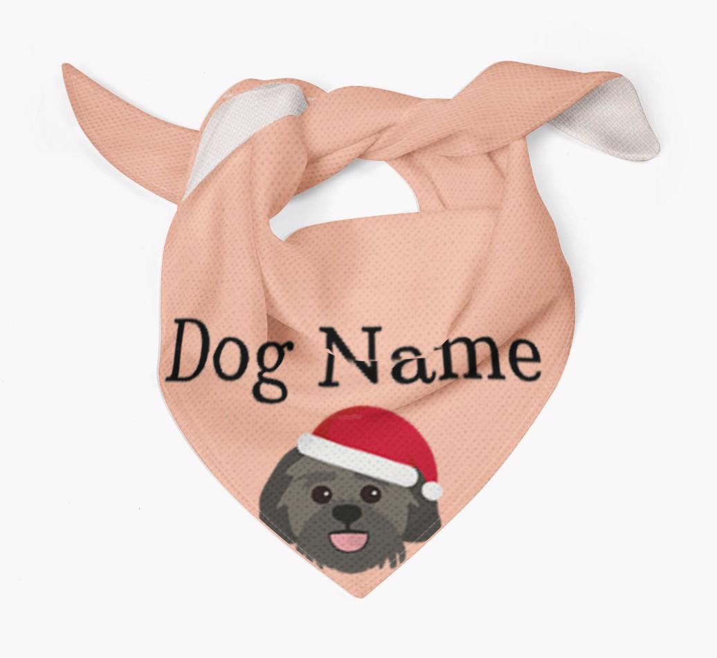 Peeking Christmas Icon: Personalized {breedFullName} Bandana
