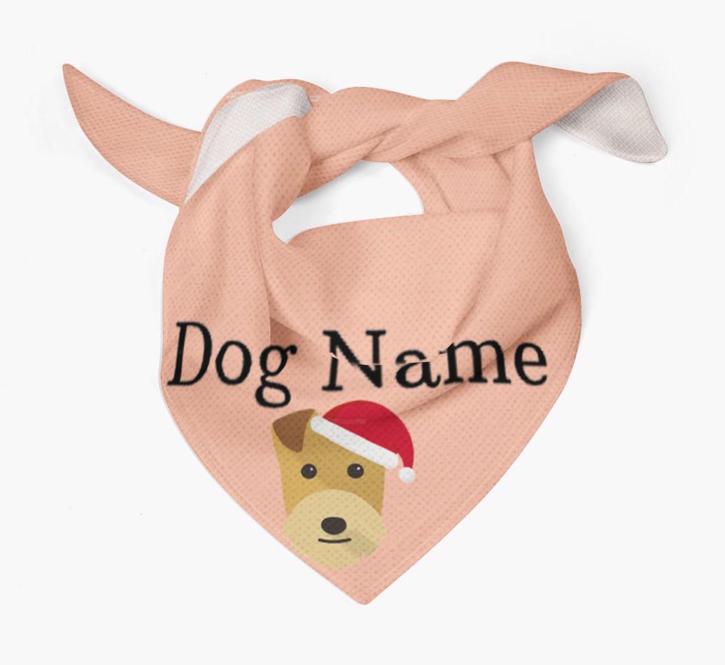 Peeking Christmas Icon: Personalized {breedFullName} Bandana