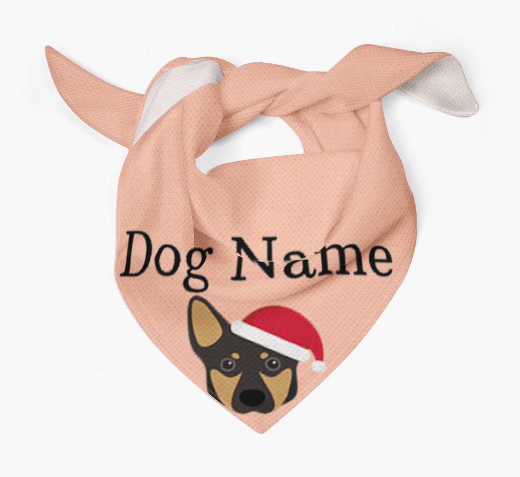 Peeking Christmas Icon: Personalized {breedFullName} Bandana