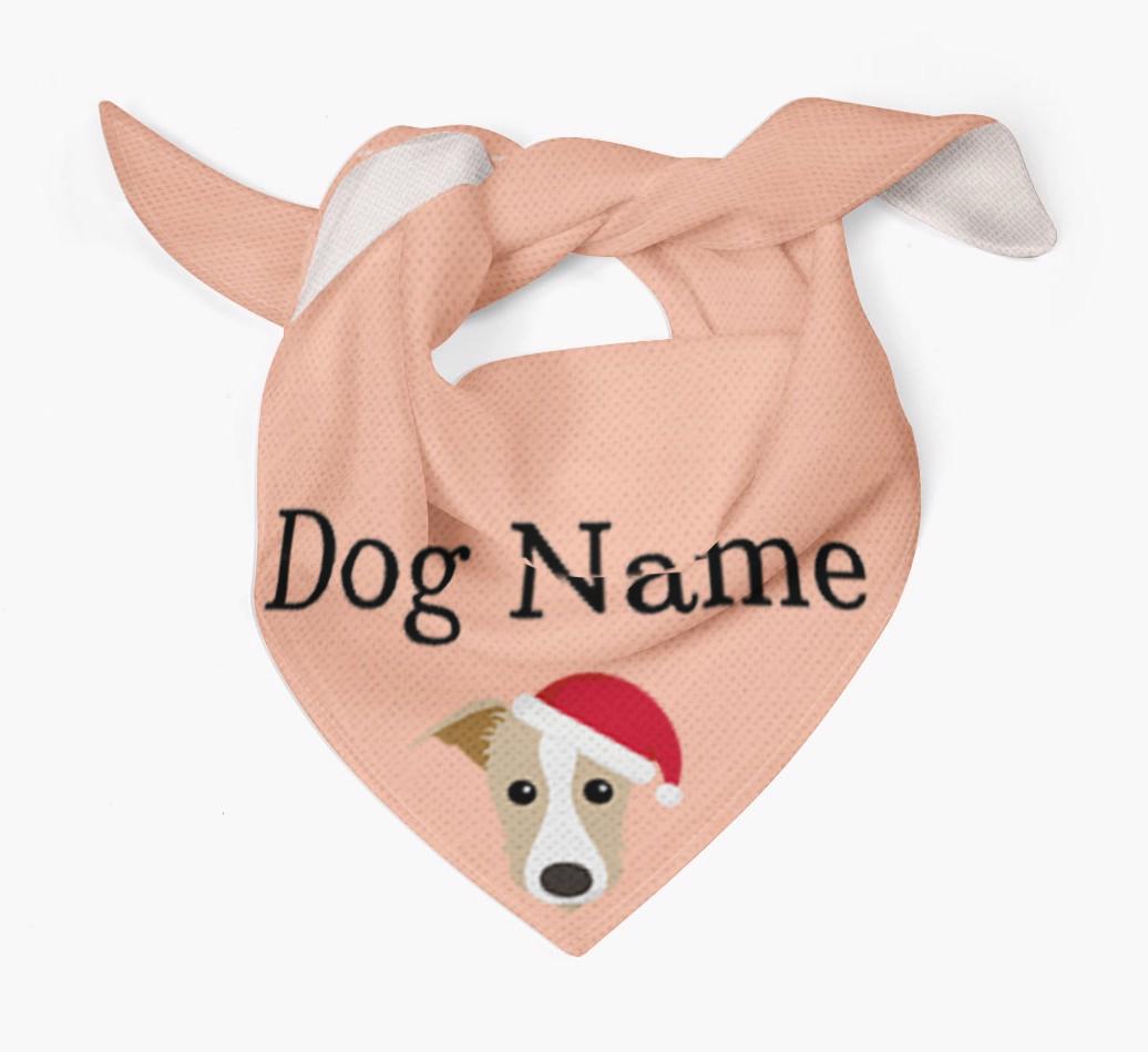 Peeking Christmas Icon: Personalized {breedFullName} Bandana