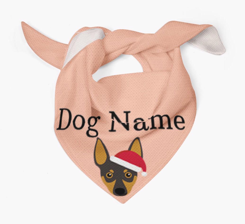 Peeking Christmas Icon: Personalized {breedFullName} Bandana