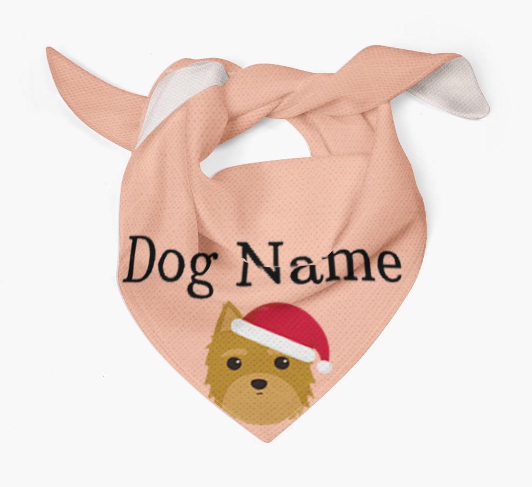 Peeking Christmas Icon: Personalized {breedFullName} Bandana