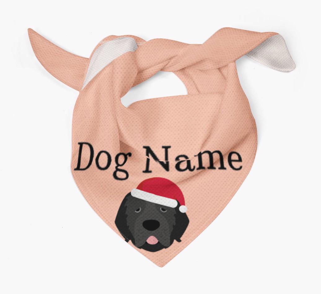 Peeking Christmas Icon: Personalized {breedFullName} Bandana