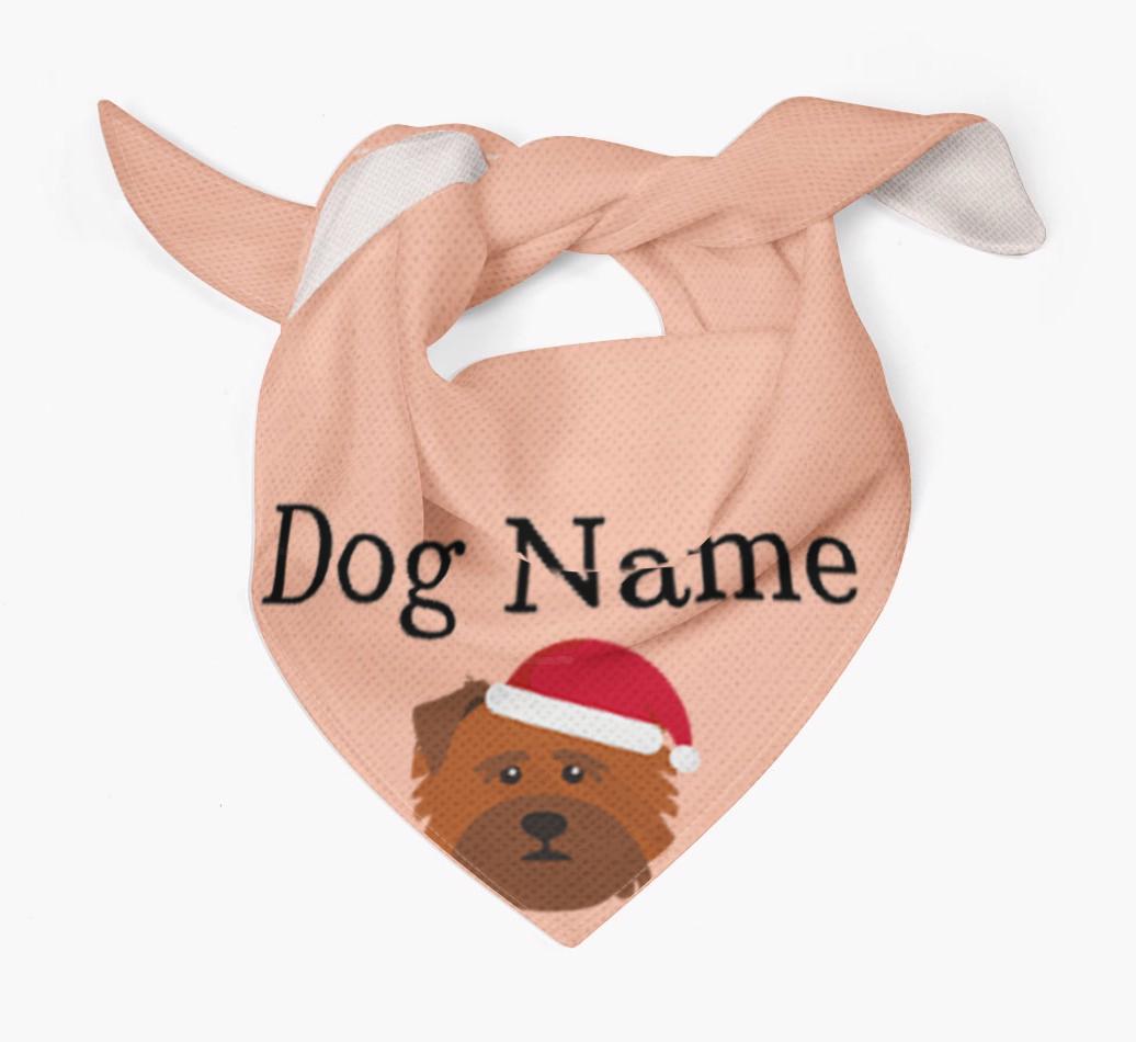 Peeking Christmas Icon: Personalized {breedFullName} Bandana
