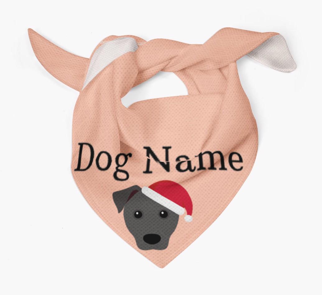 Peeking Christmas Icon: Personalized {breedFullName} Bandana