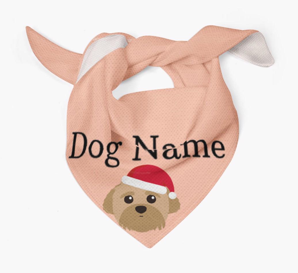 Peeking Christmas Icon: Personalized {breedFullName} Bandana