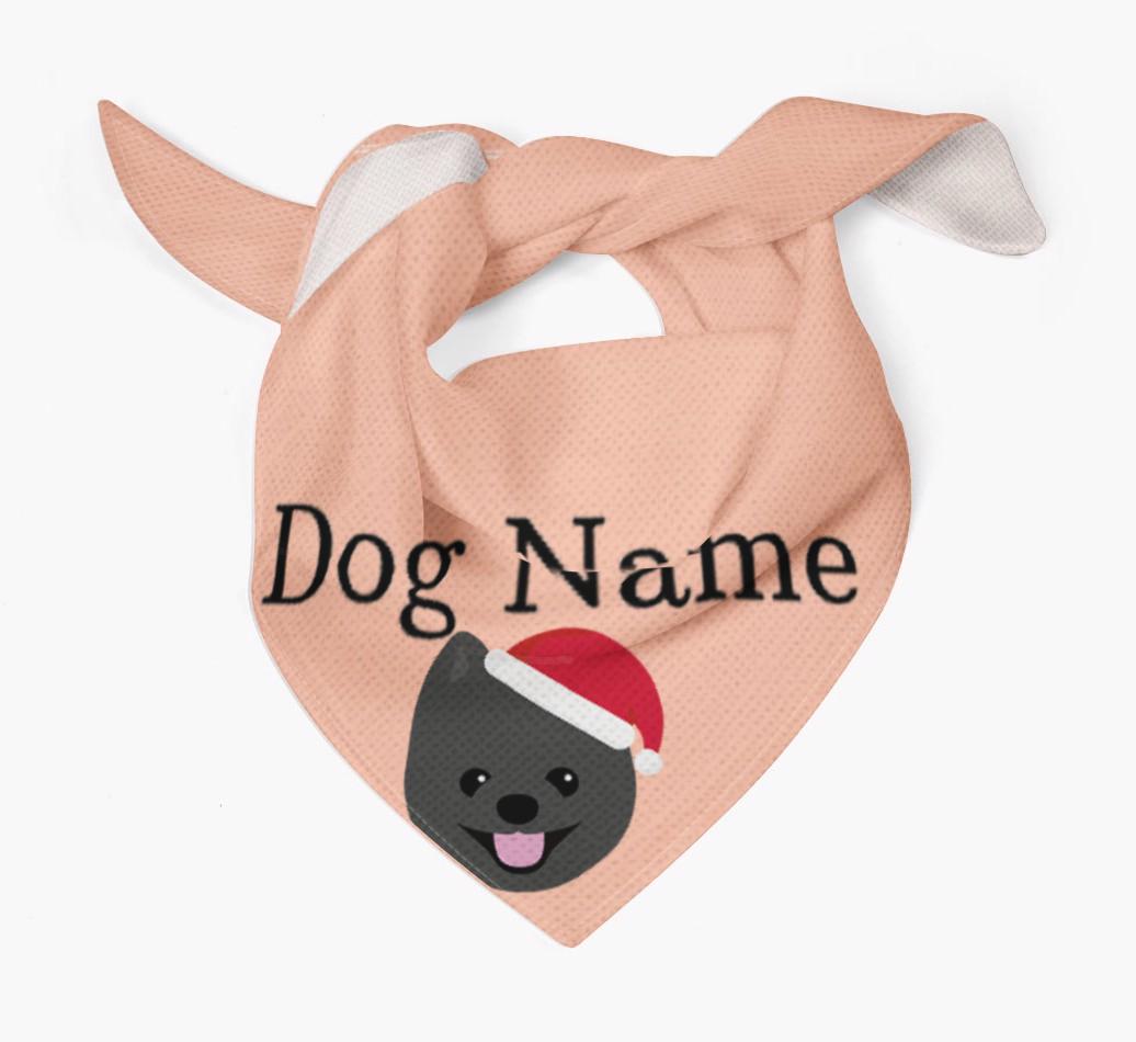 Peeking Christmas Icon: Personalized {breedFullName} Bandana