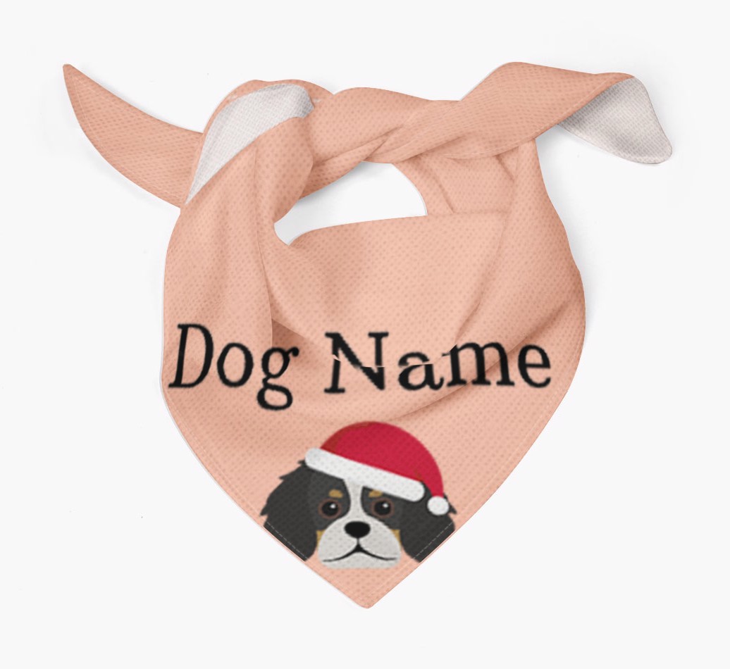 Peeking Christmas Icon: Personalized {breedFullName} Bandana