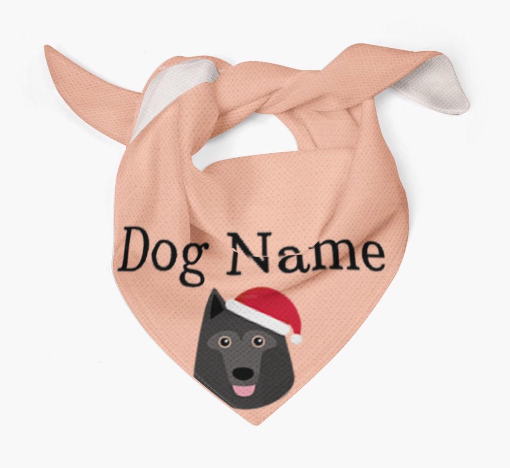 Peeking Christmas Icon: Personalized {breedFullName} Bandana