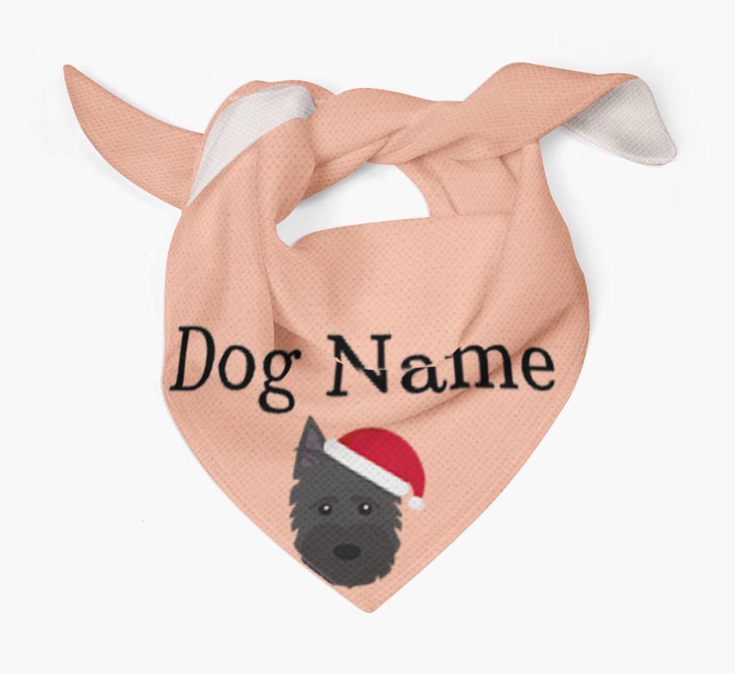 Peeking Christmas Icon: Personalized {breedFullName} Bandana