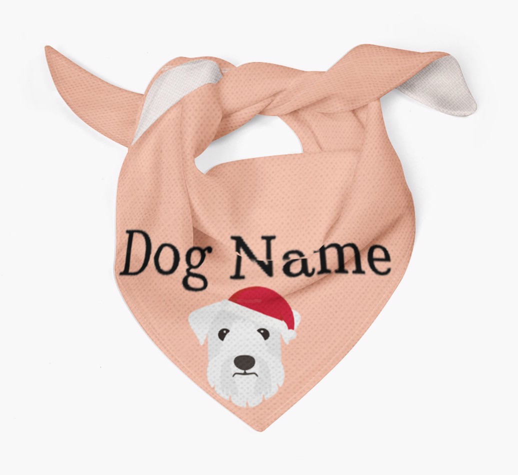 Peeking Christmas Icon: Personalized {breedFullName} Bandana