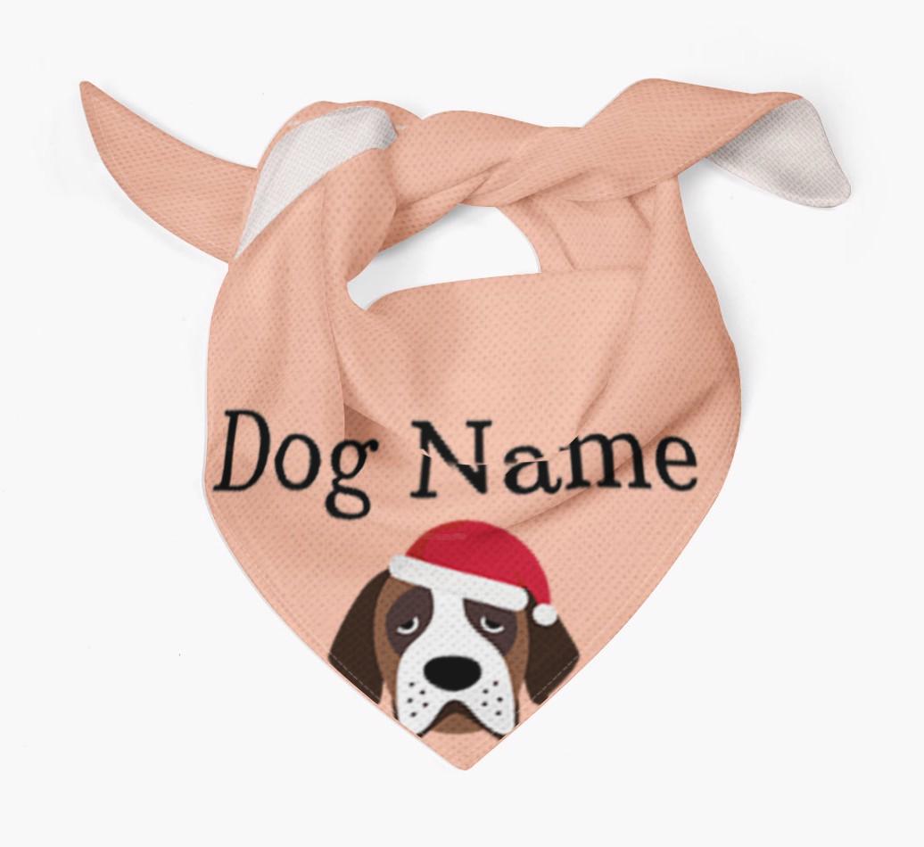 Peeking Christmas Icon: Personalized {breedFullName} Bandana