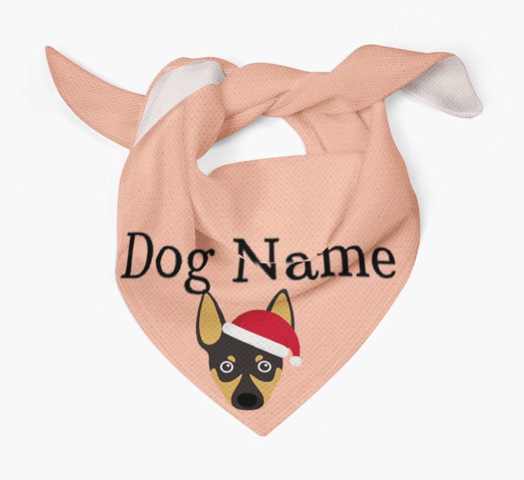 Peeking Christmas Icon: Personalized {breedFullName} Bandana