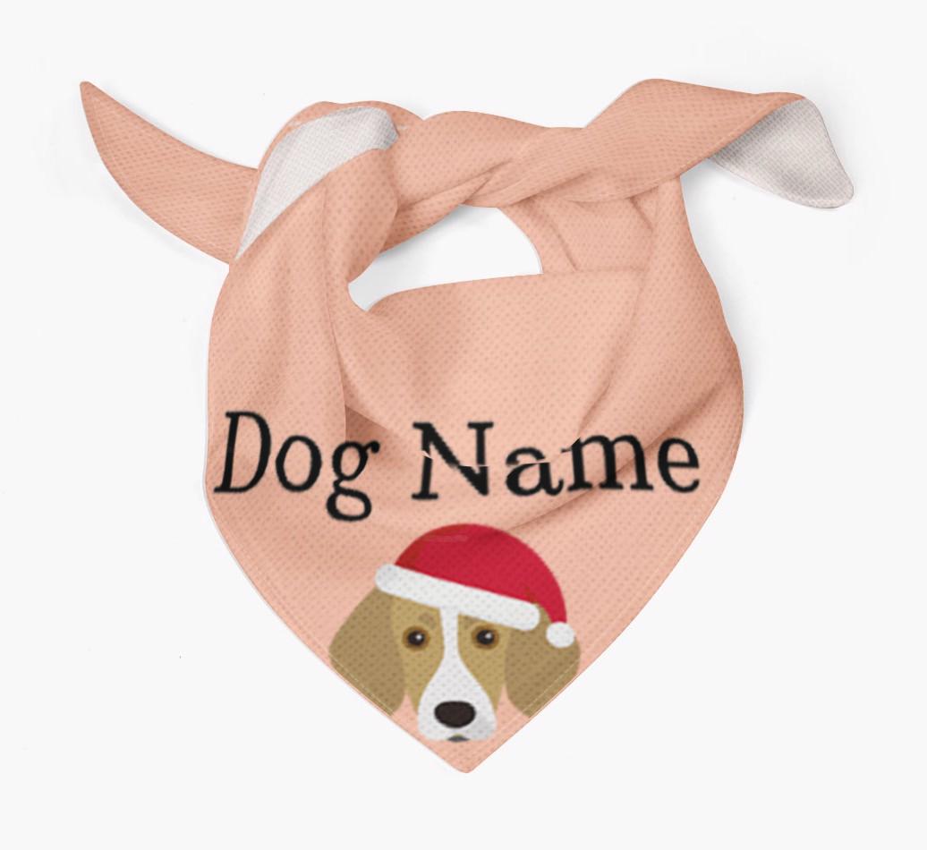 Peeking Christmas Icon: Personalized {breedFullName} Bandana