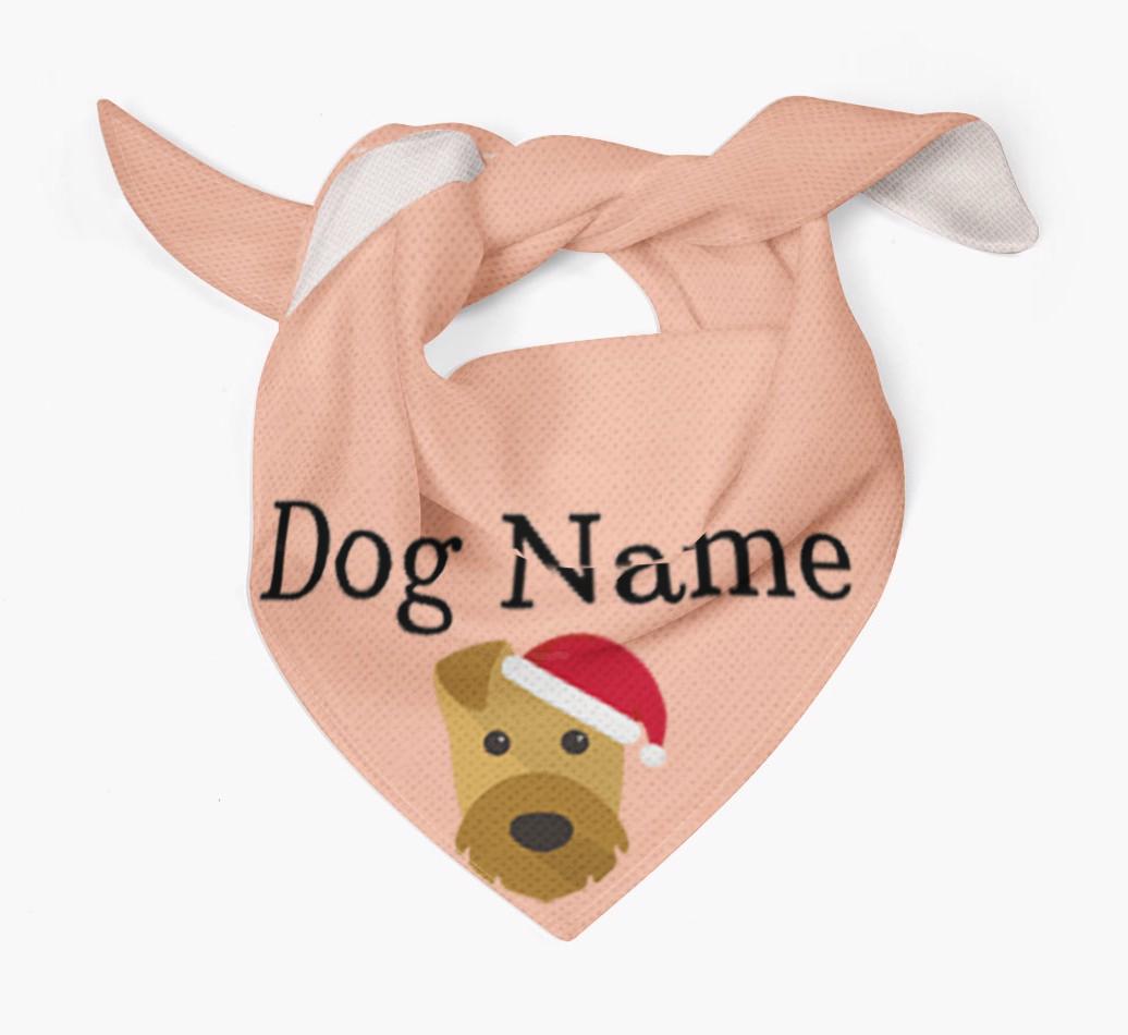Peeking Christmas Icon: Personalized {breedFullName} Bandana