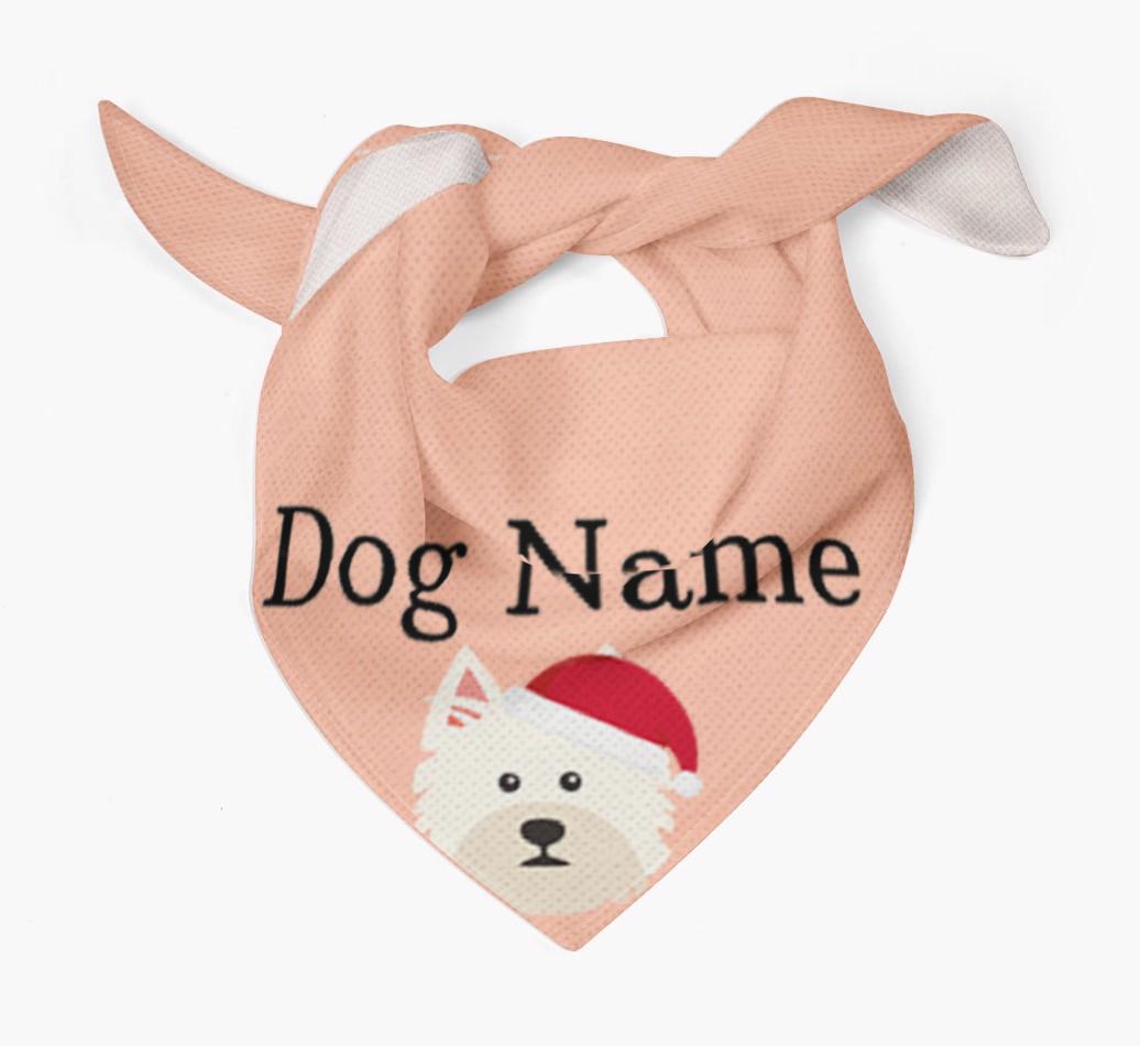 Peeking Christmas Icon: Personalized {breedFullName} Bandana