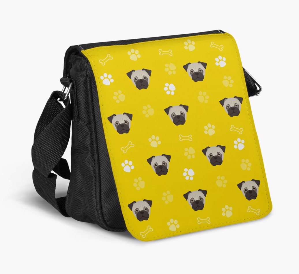 Shoulder Bag with Paw Pattern and {breedFullName} Icons