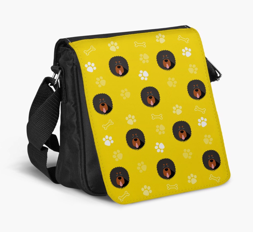 Shoulder Bag with Paw Pattern and {breedFullName} Icons